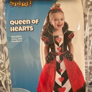 Spirit Halloween Toddler Queen of Hearts Costume 3T/4T